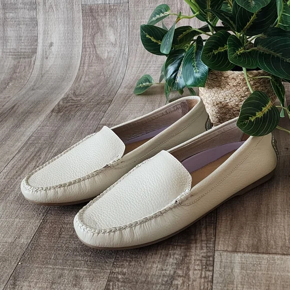 Peter Millar Driving Loafers in Sand Full-Grain Leather Size 8 - Picture 6 of 14